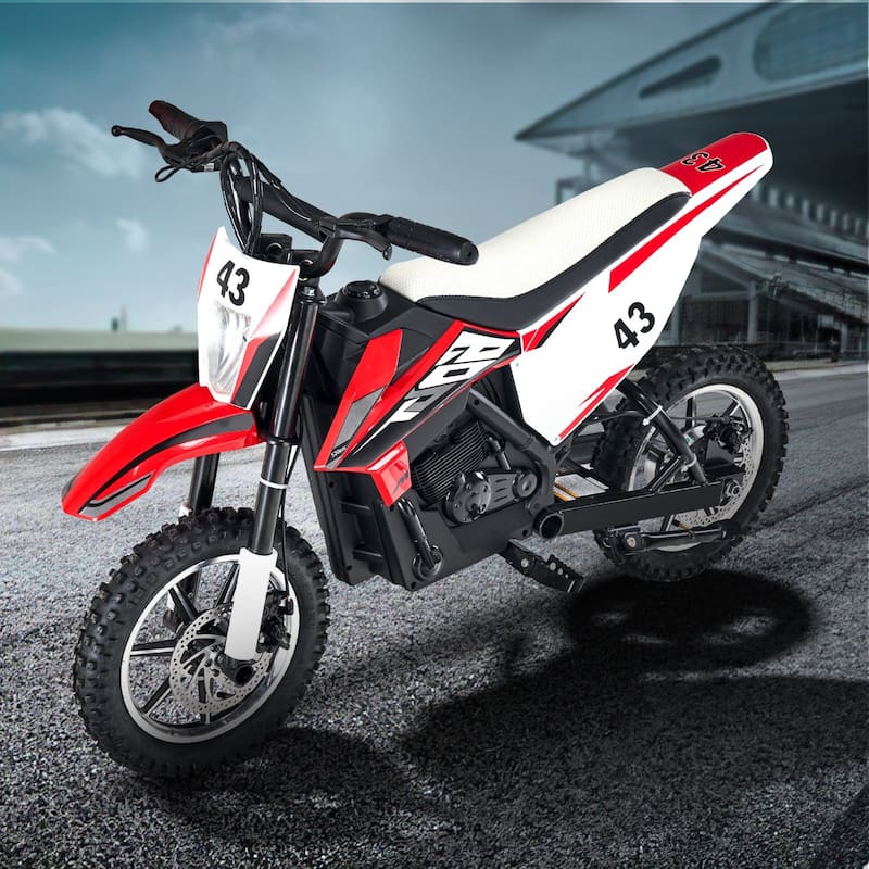 36V Ride On Motorbike for Kids 14 Plus LED Lights Music USB Port - 48.03 x 25.2 x 33.07 in