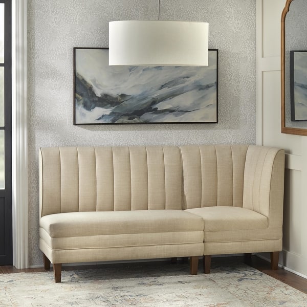 slide 2 of 21, Lifestorey Kerrington 2-Piece Channel Back Upholstered Bench Set