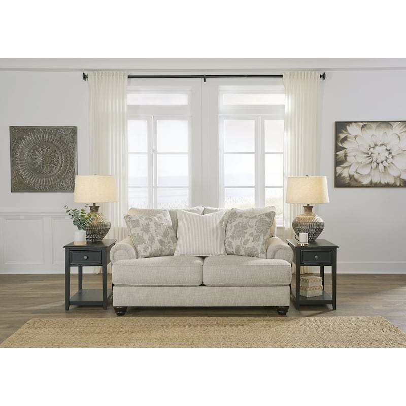 Signature Design by Ashley Asanti Gray Loveseat - 71"W x 44"D x 40"H