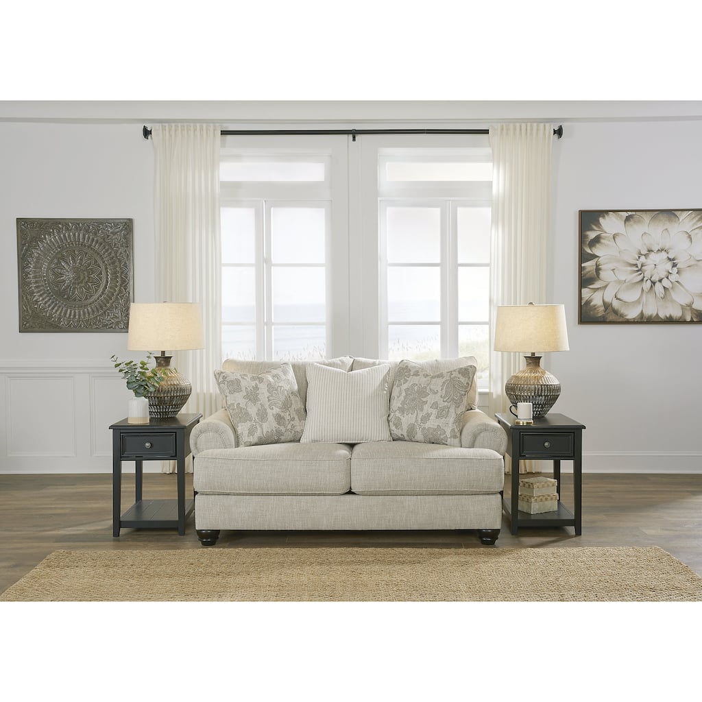 Signature Design by Ashley Asanti Gray Loveseat - 71"W x 44"D x 40"H
