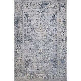 Vintage Delmar Light Gray Blue Rug