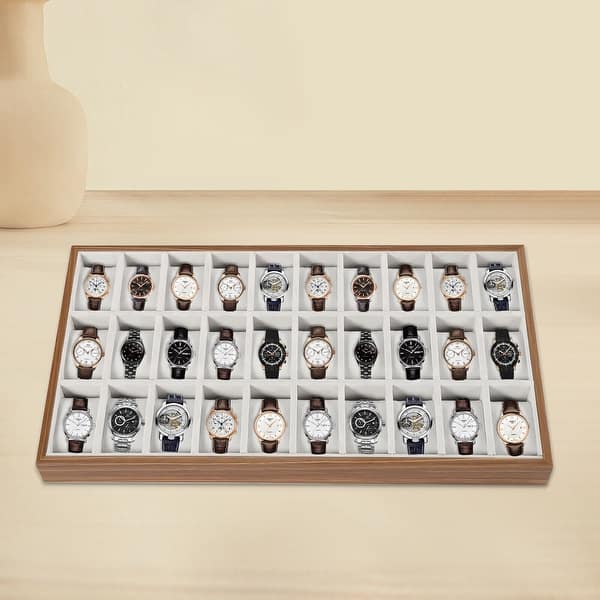 Watch Box Display Case Organizer Jewelry Storage 30 Slots On Sale
