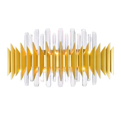 Cityscape 7 Light Wall Sconce With Satin Gold Finish - Satin Gold