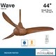 preview thumbnail 11 of 17, Minka Aire Light Wave 3 Blade 44 Inch Ceiling Fan With LED Light Kit