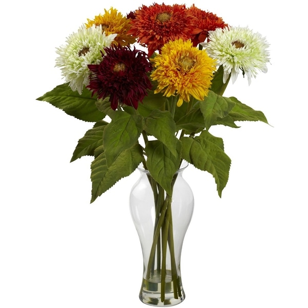 Nearly Natural Sunflower Arrangement with Vase Arrangement