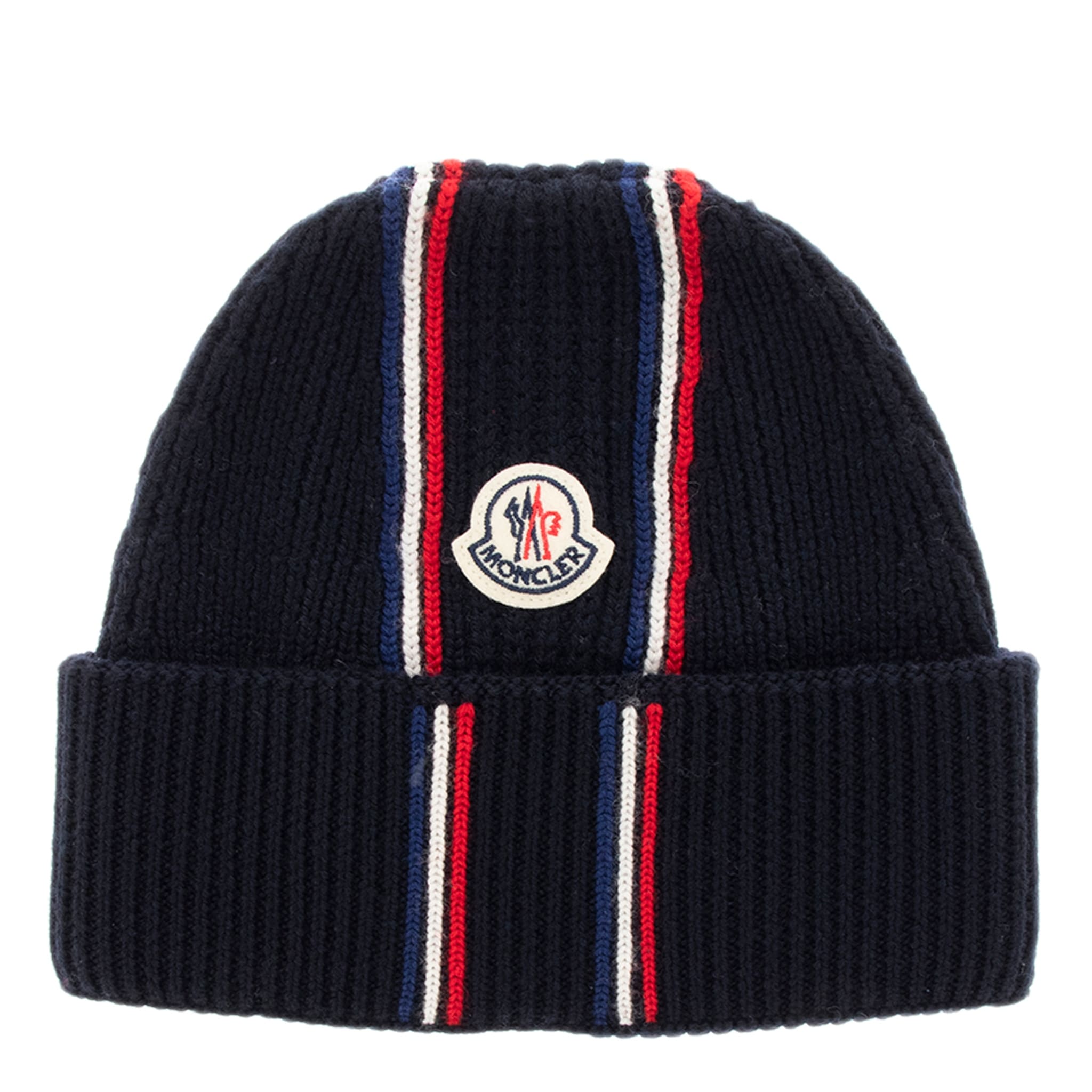 Moncler Taupa Tricot Wool Beanie BNWT MONCLER GRENOBLE Appliquéd cable-knit wool beanie | NET-A-PORTER main image 4