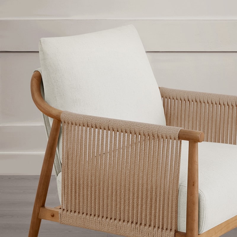 Lynn Accent Chair with Braid Wood Arm
