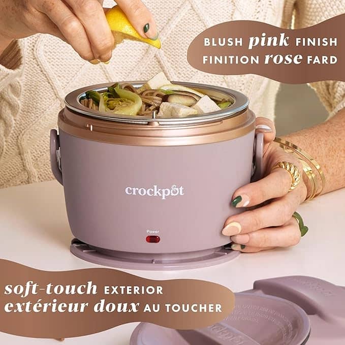 Crock-Pot Electric Lunch Box, Portable Food Warmer for On-the-Go, 20-Ounce (591 mL) - Pink