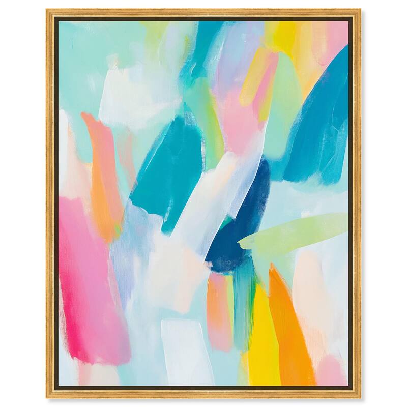 Whirlwind of Color I Canvas by Art Remedy - 24" x 30" - Gold