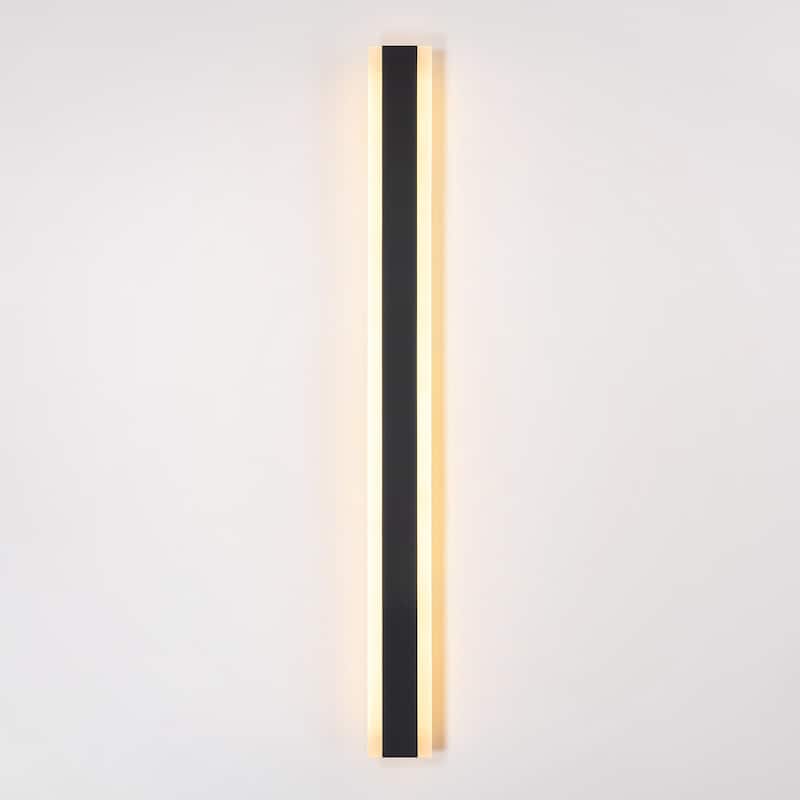 Modern Linear Strip Acrylic Integrated LED 3000K Warm Light IP65 Waterproof Outdoor Wall Lights