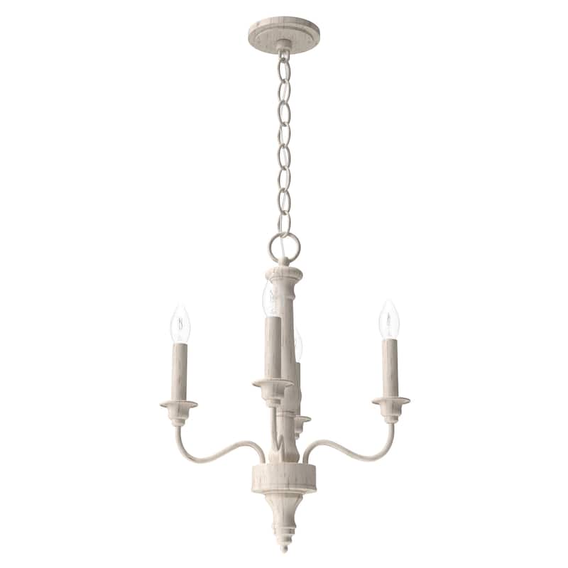 Hunter Teren 4-Light Chandelier - Island, Dining Room, Entry - Candle, Vintage, French Country, Farmhouse