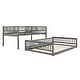 preview thumbnail 5 of 15, Full XL over Queen Bunk Bed with Ladder and Guardrails
