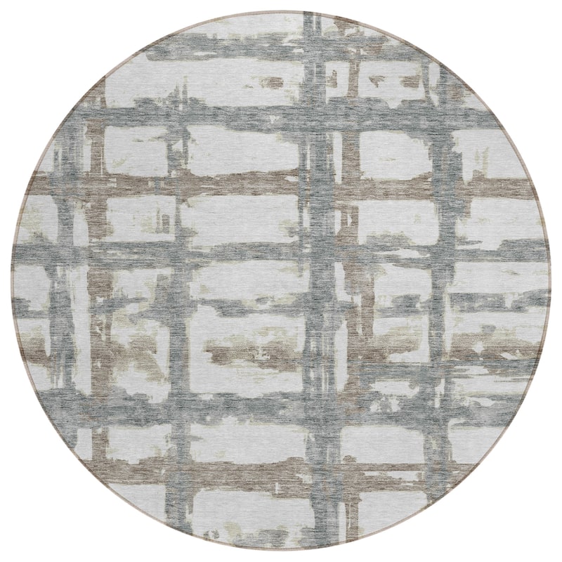 Machine Washable Indoor/ Outdoor Chantille Abstract Contemporary Rug
