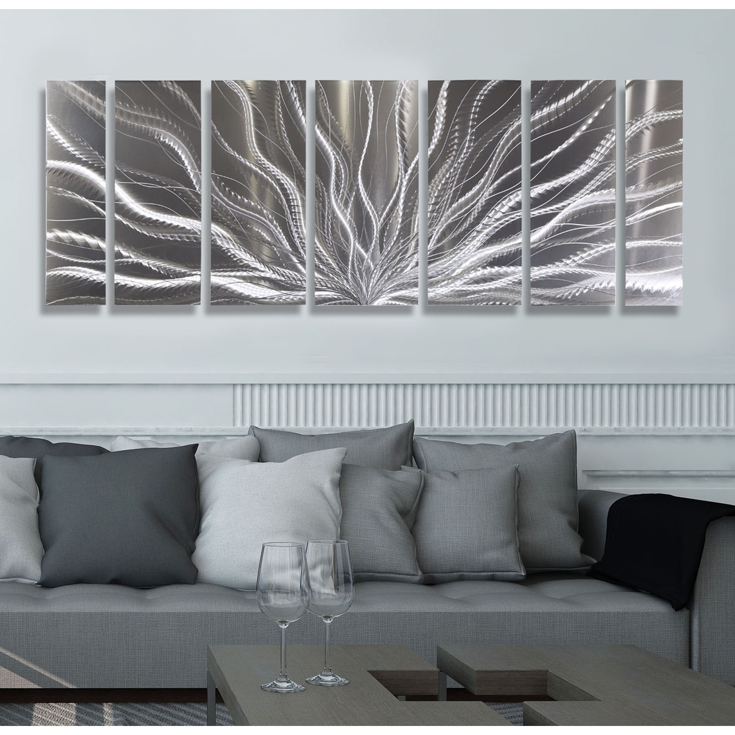 Statements2000 Silver Abstract Etched Metal Wall Art Sculpture Statements2000 Silver Abstract Etched Metal Wall Art Sculpture By Jon Allen Galactic Expanse On Free Shipping Today