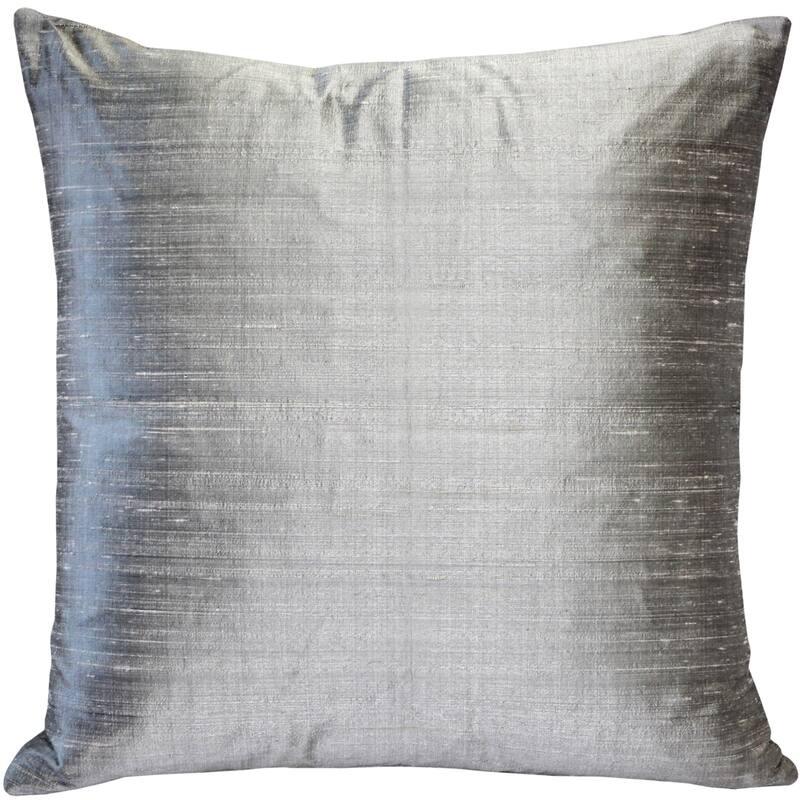 Sankara Silk 18x18 Throw Pillow - Silver