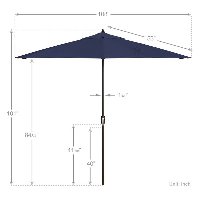 North Bend 9-foot Crank Lift Auto Tilt Patio Umbrella with Outdoor Rated Olefin fabric by Havenside Home