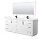 Option White / Carrara Cultured Marble Top / Matte Black