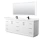 Option White / Carrara Cultured Marble Top / Matte Black