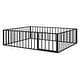 preview thumbnail 6 of 28, Queen Size Metal Floor Bed Frame with Fence and Door for Kids, Boys and Girls, Bedroom