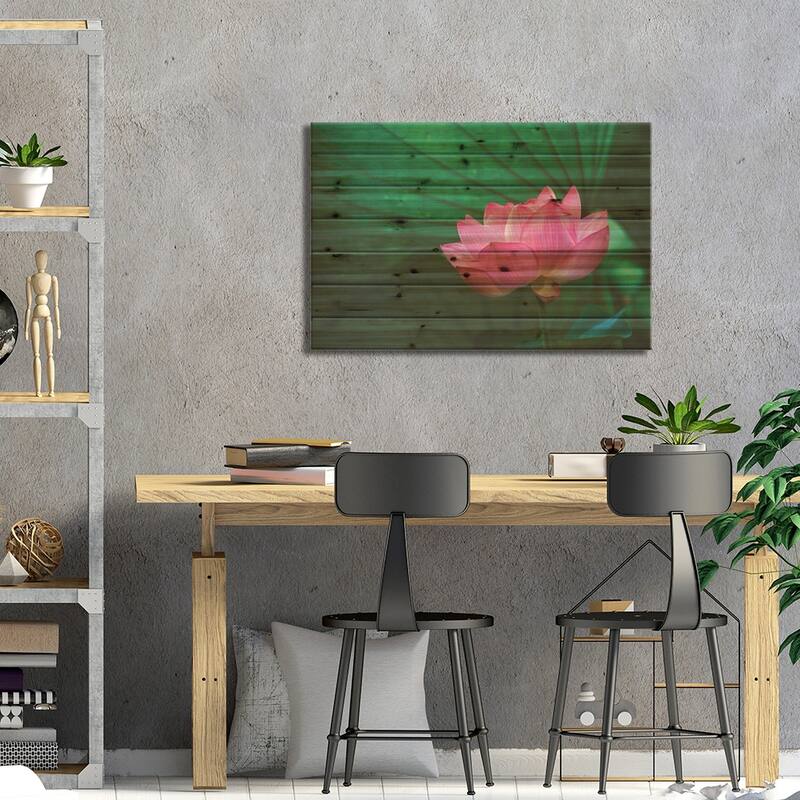 Ohga Lotus, Sankei-en (Sankei Garden), Yokohama, Kanagawa Prefecture, Japan Print On Wood by Rob Tilley - Multi-Color