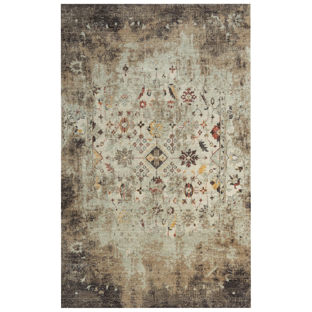 Alora Decor Infinity Collection Brown Abstract Rug