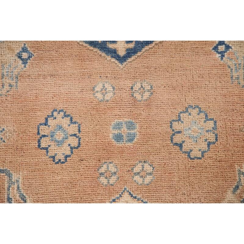 Geometric Kazak Area Rug Hand-Knotted Bedroom Wool Carpet - 5'11" x 8'9"