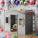 preview thumbnail 11 of 34, Modern Full Size House Loft Bed With Ladder and Solid Construction,No Box Spring Required