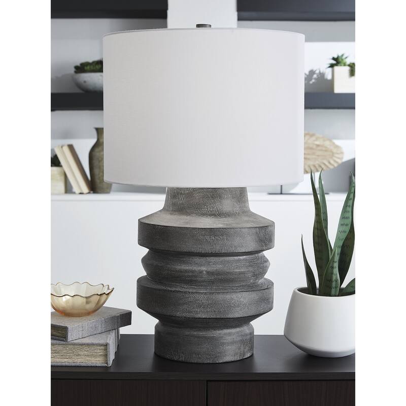 Signature Design by Ashley Wahida Black Table Lamp - 17" W x 17" D x 28" H