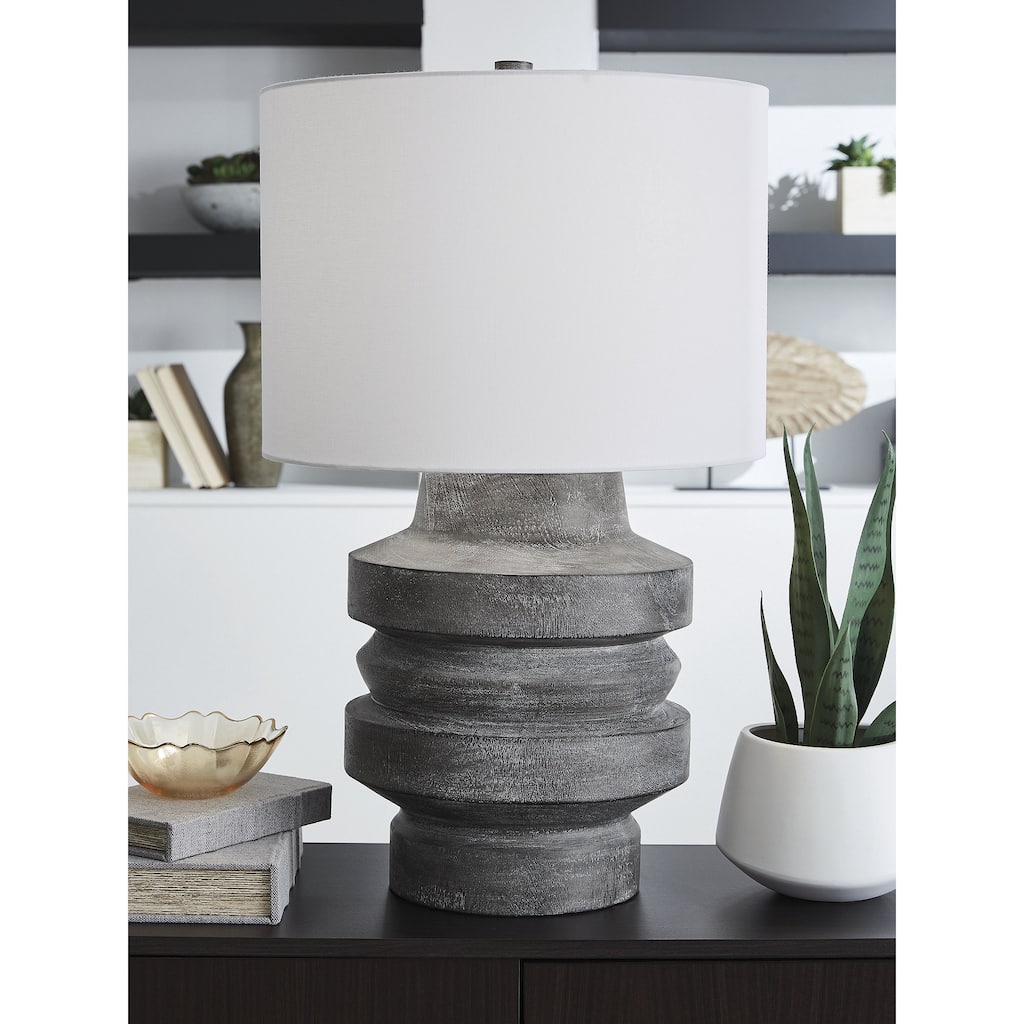 Signature Design by Ashley Wahida Black Table Lamp - 17" W x 17" D x 28" H