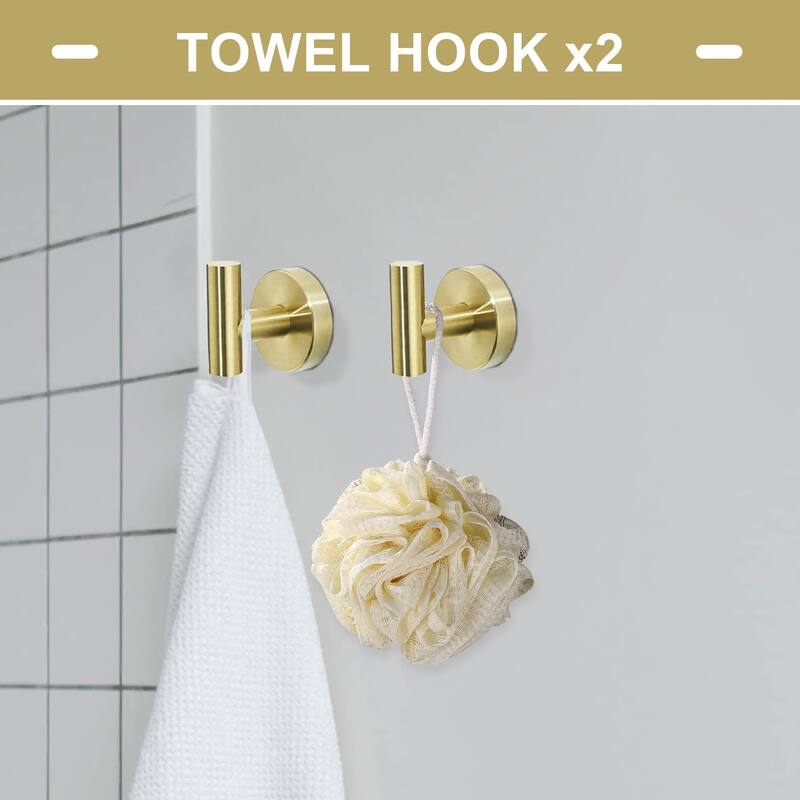 (Brusehd Light Gold)Bathroom Hardware Set, 304 Brushed Stainless Steel, 24 Inch