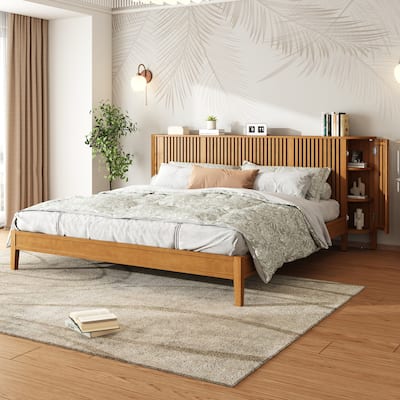 Christopher Knight Home - Theodosia Solid Wood Bedframe with Headboard