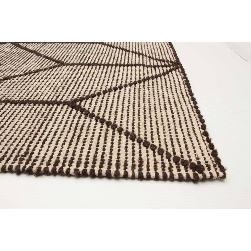 ECARPETGALLERY Braid weave Sienna Cream Wool Rug - 5'2 x 7'8