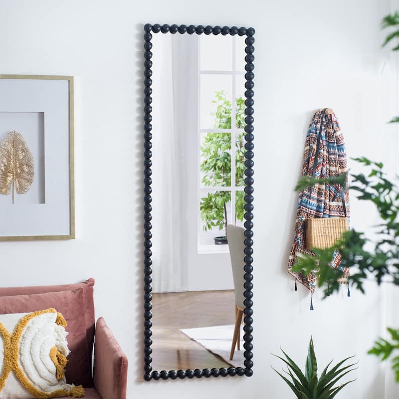Mirror with Metal Beaded Frame
