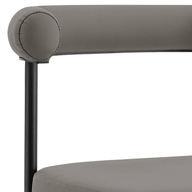 Shannon Upholstered Curved Back Barrel Kitchen Dining Chairs - Set of 2