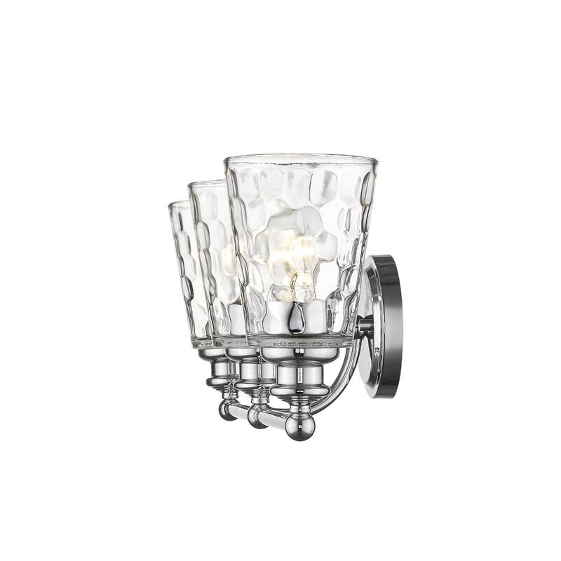 Modern Transitional Hardwired Wall Light with Reversible Mount and Clear Glass Shade LED Compatible