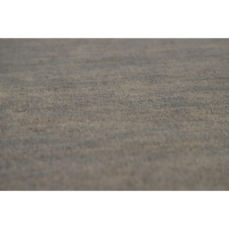 Modern Gray Blue Gabbeh Oriental Area Rug Handmade Wool Carpet - 5'0" x 6'5"