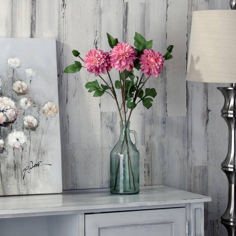 24" Garden Dahlia Spray Set of 3 - Pink