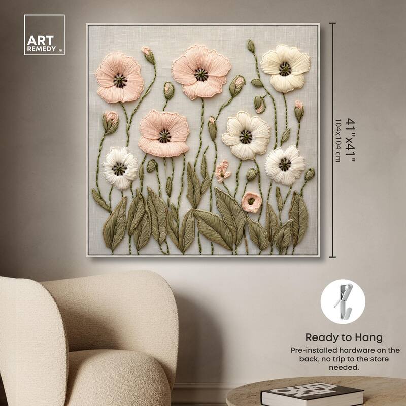 Stitched Serenity I Canvas by Art Remedy