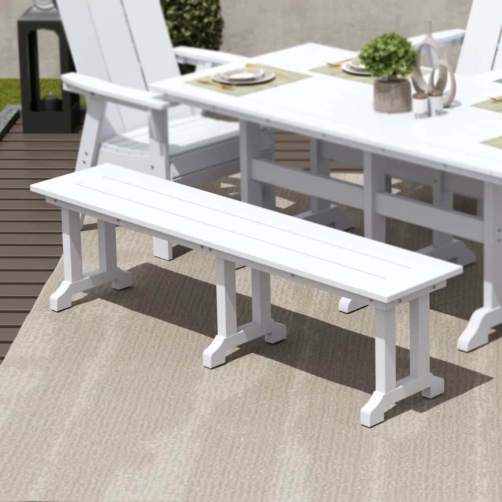 Laguna Hdpe All Weather Outdoor Patio 65" Bench