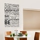 preview thumbnail 2 of 2, Walplus Family Rules Quote Wall Sticker Peel and Stick Art Home Decor
