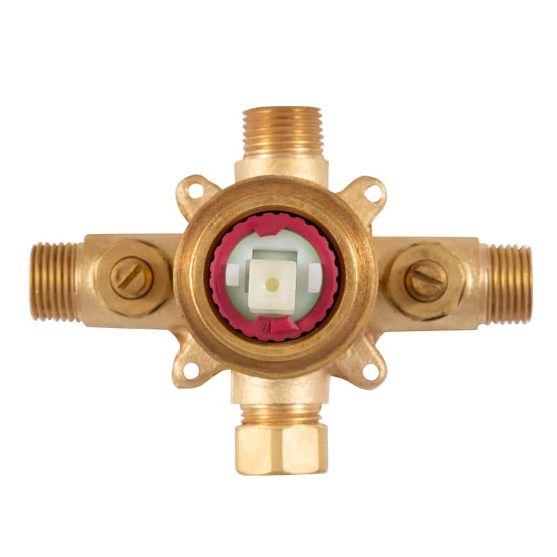 Tru-Temp Pressure Balanced Mixing Valve with Round Trim Matte Black