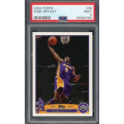Kobe Bryant 2003 Topps Basketball Card #36 Graded PSA 9 - 8'6" x 11'6"