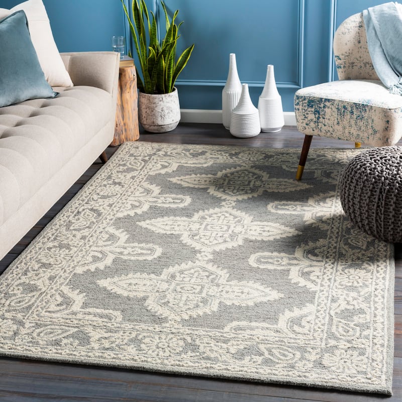 Livabliss Lisbet Handmade Boho Medallion Wool Area Rug