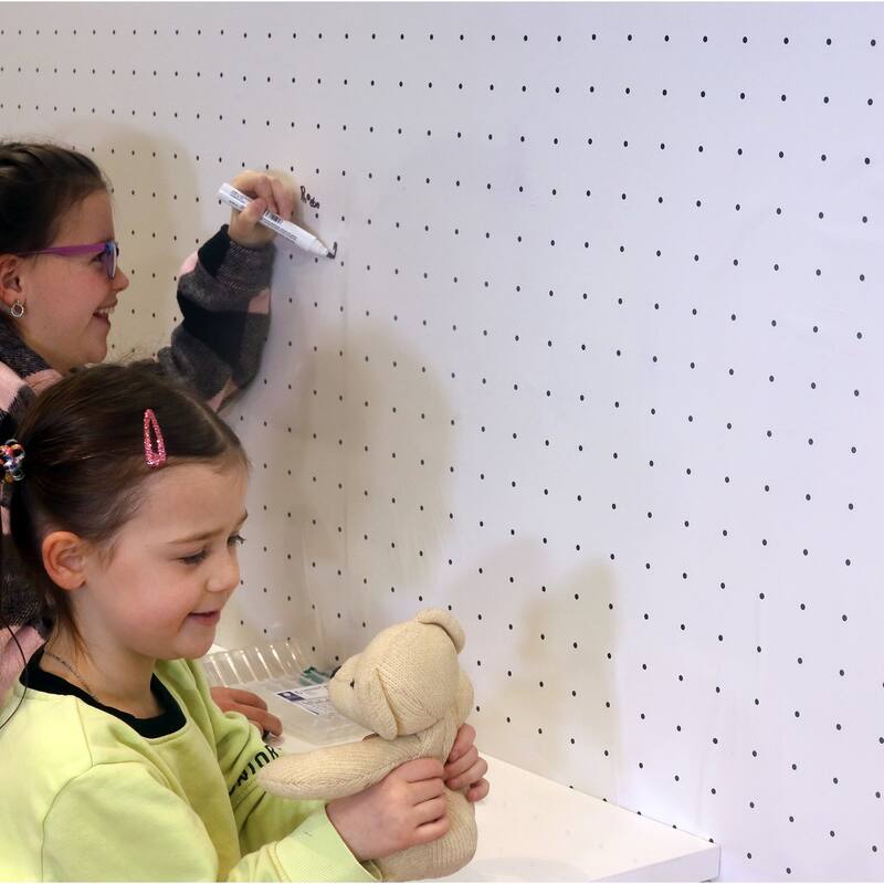 Arthouse Terrence White Dotted Grid Wallpaper