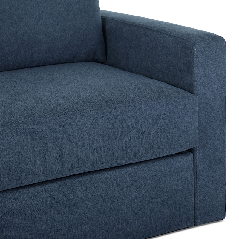 Flex Sofa with Standard Arms & Storage Ottoman by Flexsteel - 104" x 35" x 37"
