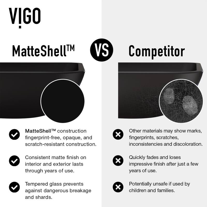 VIGO Sottile 18"L x 13"W Glass Vessel Sink and Cass Wall Mount Faucet Set