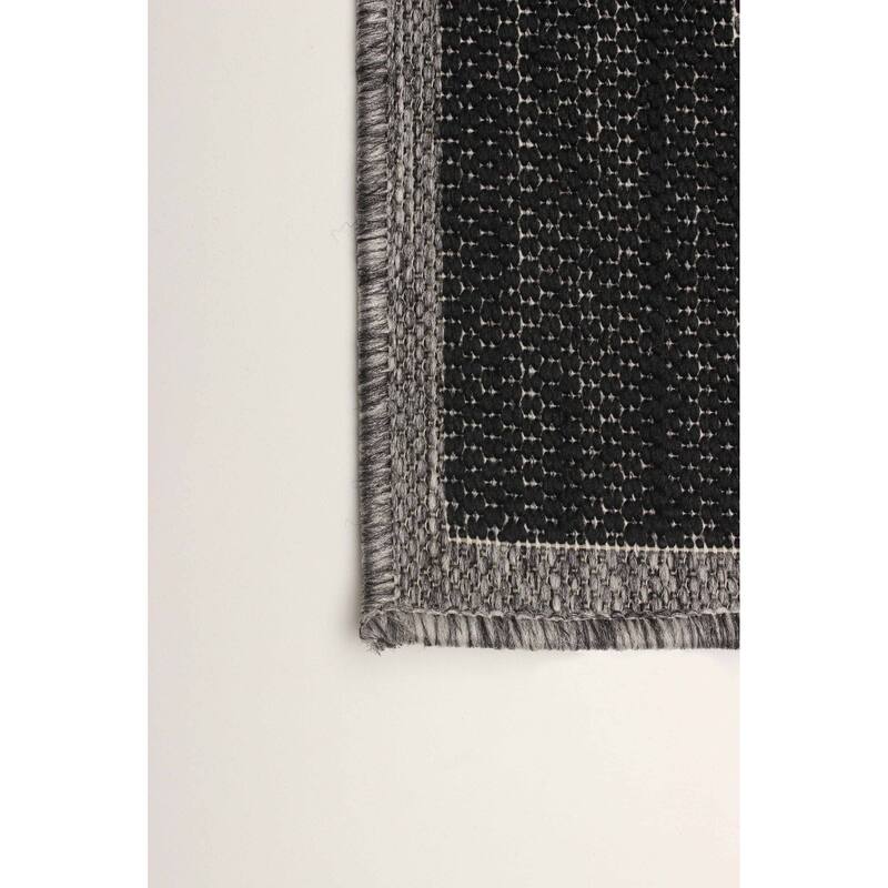 ECARPETGALLERY Machine Woven Edge Grey Area Rug