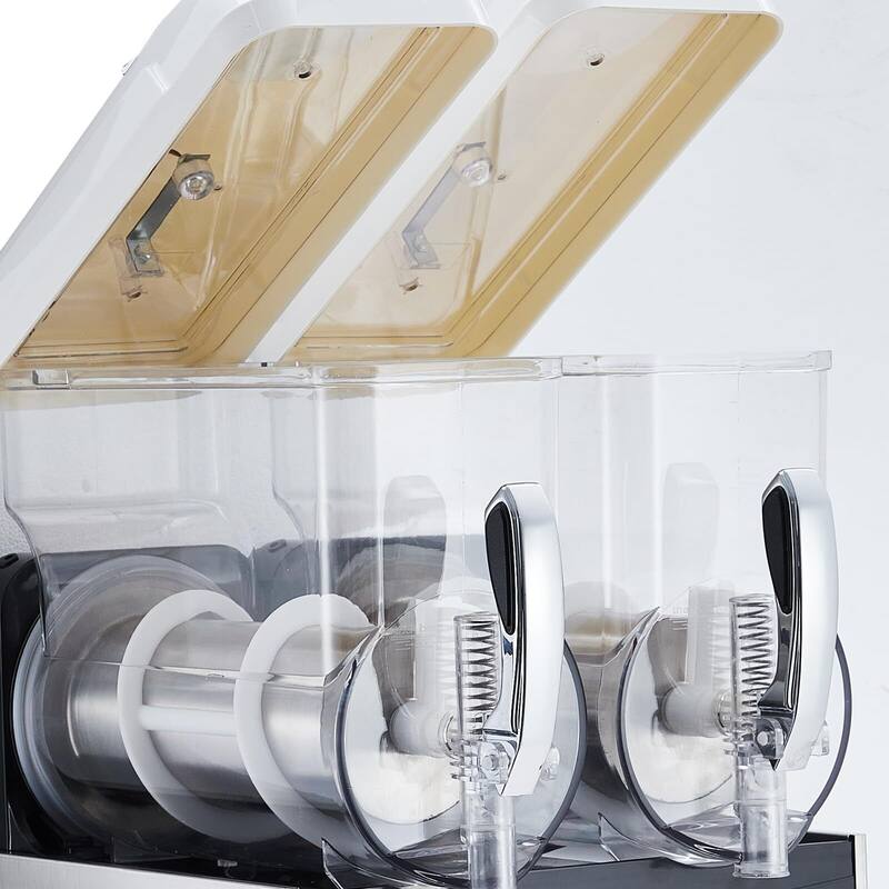 Commercial Slushy Machine, 24L/6.4 Gal, Self-Cleaning, for Margaritas, alcoholic beverages, smoothies, and soft ice cream