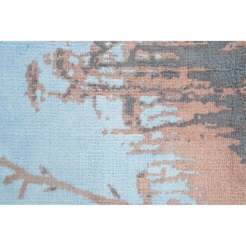 Hand Knotted Oriental Viscose Silk Carpet Modern Abstract Multi-Colored Abstract Area Rug - 4' 0'' X 2' 0''