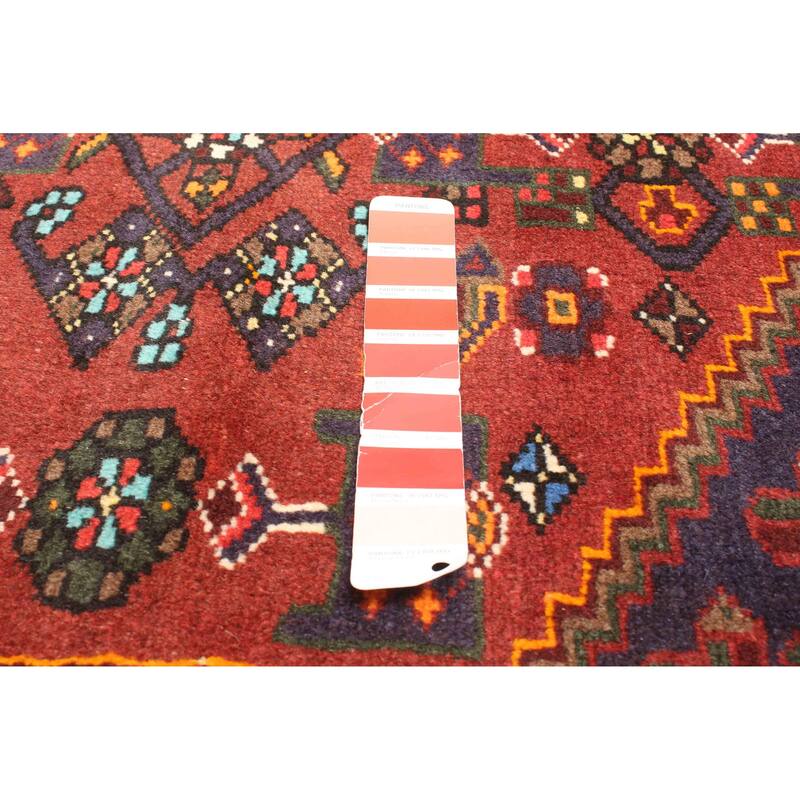 ECARPETGALLERY Hand-knotted Andelz Red Wool Rug - 4'5 x 6'3